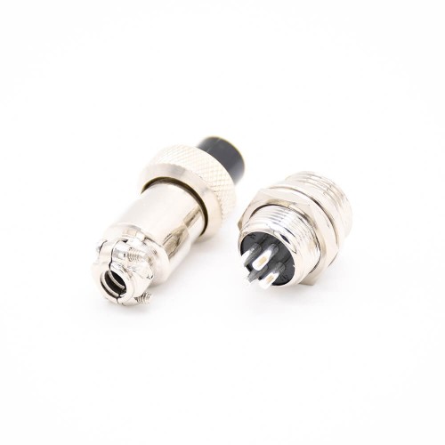 GX12 Connector 4Pin Straight Standard Type Female Pulg to Male Socket Rear Bulkhead Solder Type For Cable GX12 Connector 4Pin Straight Standard Type Female Pulg to Male Socket Rear Bulkhead Solder Type For Cable