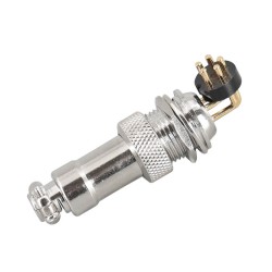 GX12 Connector 5Pin Straight Female Pulg to Right Angled Male Socket Front Mount Solder Type For PCB
