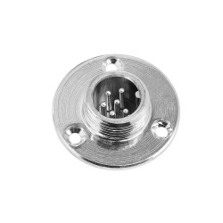 GX12 Connector 6pin Male 3 Hole Circular Flange Aviation Socket Solder Type for Cable