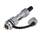 GX12 Connector IP67 Waterproof 2Pin Standard Type Straight Female Plug and Male Socket with Metal Dust Cap GX12 Connector IP67 Waterproof 2Pin Standard Type Straight Female Plug and Male Socket with Metal Dust Cap