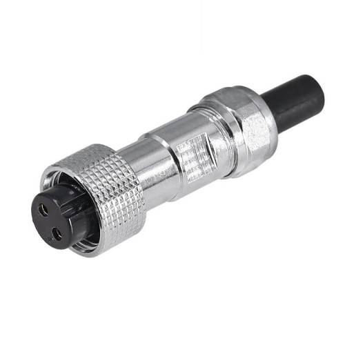 GX12 Connector IP67 Waterproof 2Pin Standard Type Straight Female Plug and Male Socket with Metal Dust Cap GX12 Connector IP67 Waterproof 2Pin Standard Type Straight Female Plug and Male Socket with Metal Dust Cap