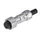GX12 Connector IP67 Waterproof 2Pin Standard Type Straight Female Plug and Male Socket with Metal Dust Cap GX12 Connector IP67 Waterproof 2Pin Standard Type Straight Female Plug and Male Socket with Metal Dust Cap