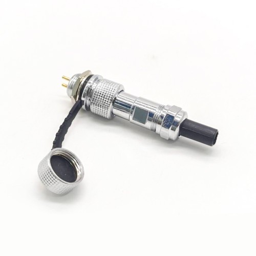 GX12 Connector IP67 Waterproof 2Pin Standard Type Straight Female Plug and Male Socket with Metal Dust Cap GX12 Connector IP67 Waterproof 2Pin Standard Type Straight Female Plug and Male Socket with Metal Dust Cap