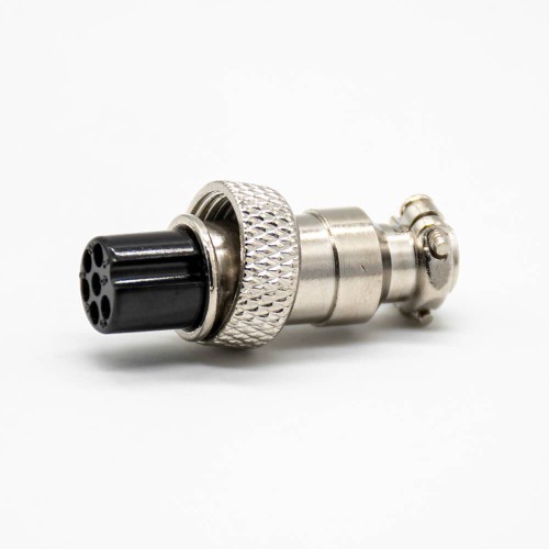 GX12 Plug Standard Type Cable Plug 6 Pin Female Straight Solder Type Aviation Connector GX12 Plug Standard Type Cable Plug 6 Pin Female Straight Solder Type Aviation Connector