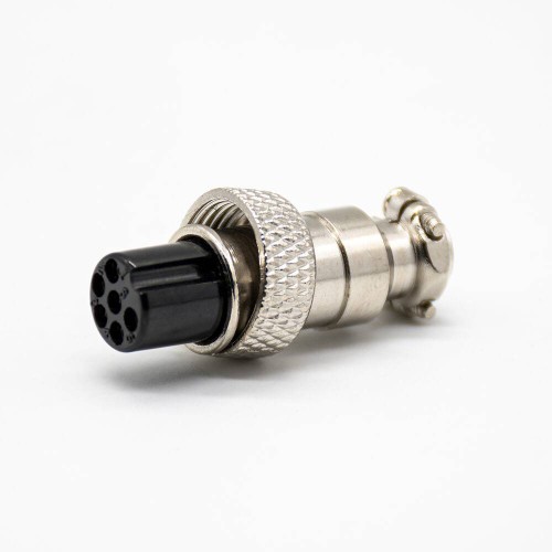 GX12 Plug Standard Type Cable Plug 6 Pin Female Straight Solder Type Aviation Connector GX12 Plug Standard Type Cable Plug 6 Pin Female Straight Solder Type Aviation Connector