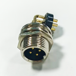 GX12 Standard Type Connector GX12-4 Pin Right Angled Male Socket for PCB