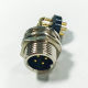 GX12 Standard Type Connector GX12-4 Pin Right Angled Male Socket for PCB GX12 Standard Type Connector GX12-4 Pin Right Angled Male Socket for PCB