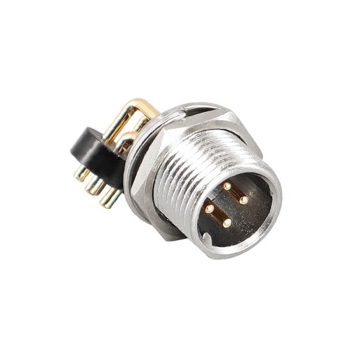 GX12 Standard Type Connector GX12-4 Pin Right Angled Male Socket for PCB GX12 Standard Type Connector GX12-4 Pin Right Angled Male Socket for PCB