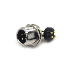 GX12 Standard Type Connector GX12-4 Pin Right Angled Male Socket for PCB