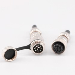 GX16 10 Core Aviation Connector Male Female Straight Metal Wiring Aviation Plug IP67 Waterproof