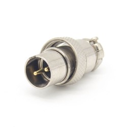 GX16 2 Pin Connector Reverse Straight Male Plug For Cable