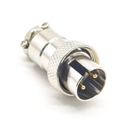 GX16 2 Pin Connector Reverse Straight Male Plug For Cable
