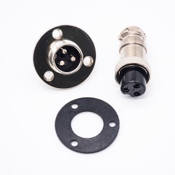 GX16 3 Connector Flange Mount Circular Aviation Male and Female Connector