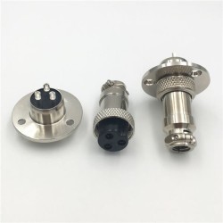 GX16 3 Connector Flange Mount Circular Aviation Male and Female Connector