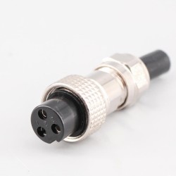 GX16 3 Core Aviation Connector Male and Female Straight Metal Wiring Aviation Plug IP67 Waterproof