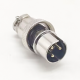 GX16 3 Pin Reverse Straight Male Plug Connector For Cable