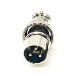 GX16 3 Pin Reverse Straight Male Plug Connector For Cable