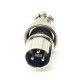GX16 3 Pin Reverse Straight Male Plug Connector For Cable