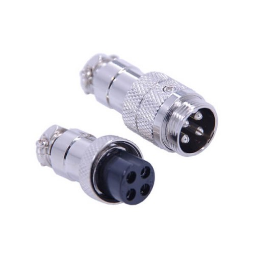 GX16 4 Aviation Connectors Metal Straight Butt-Joint Male and Female Connector