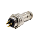 GX16 4 Pin Connector Reverse Straight Male Plug and Female Socket Back Mount Solder Type for Cable GX16 4 Pin Connector Reverse Straight Male Plug and Female Socket Back Mount Solder Type for Cable