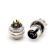 GX16 4 Pin Connector Reverse Straight Male Plug and Female Socket Back Mount Solder Type for Cable GX16 4 Pin Connector Reverse Straight Male Plug and Female Socket Back Mount Solder Type for Cable