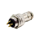 GX16 4 Pin Connector Reverse Straight Male Plug and Female Socket Back Mount Solder Type for Cable GX16 4 Pin Connector Reverse Straight Male Plug and Female Socket Back Mount Solder Type for Cable