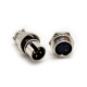 GX16 4 Pin Connector Reverse Straight Male Plug and Female Socket Back Mount Solder Type for Cable GX16 4 Pin Connector Reverse Straight Male Plug and Female Socket Back Mount Solder Type for Cable