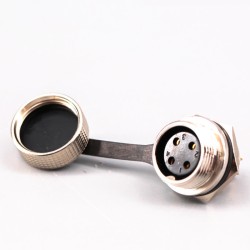 GX16 4 Pin Connector Reverse Straight Male Plug and Female Socket Back Mount Solder Type IP67 Waterproof
