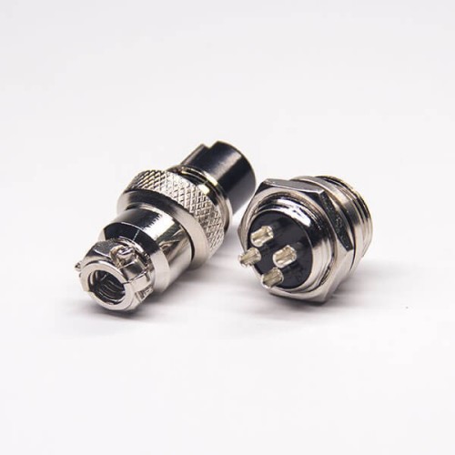 GX16 4 Pin Connector Socket and Plug Straight Wire Aviation Connector