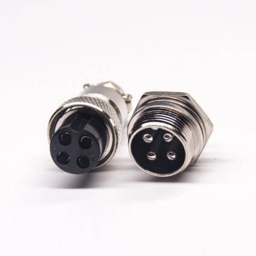 GX16 4 Pin Connector Socket and Plug Straight Wire Aviation Connector