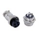 GX16 4 Pin Connector Straight Male Female Metal Connector