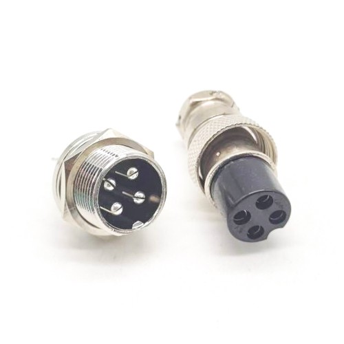 GX16 4Pin Male Female Circular Aviation Connector Plug 16MM Wire Panel Metal Connector PCB Mount