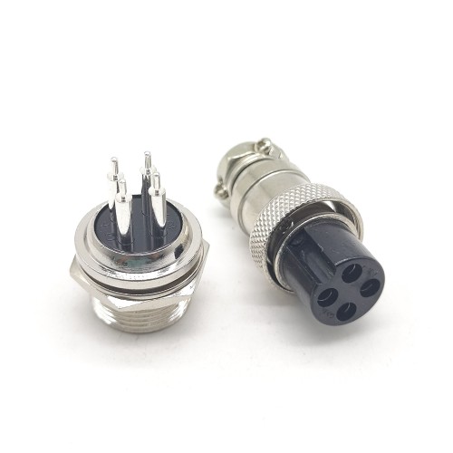 GX16 4Pin Male Female Circular Aviation Connector Plug 16MM Wire Panel Metal Connector PCB Mount