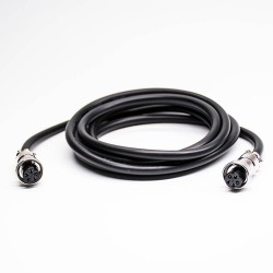 gx16 5 pin Connector Cable Corsets Straight Female Socket to Female Socket Solder Type For Cable