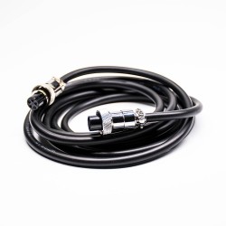gx16 5 pin Connector Cable Corsets Straight Female Socket to Female Socket Solder Type For Cable