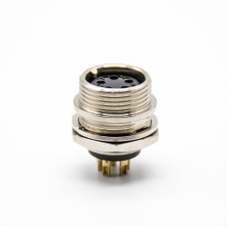 GX16 5 Pin Connector Reverse Type Socket Back Mount Female Straight Solder Cable