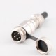 GX16 6 Core Aviation Connector Male and Female Straight Metal Wiring Aviation Plug IP67 Waterproof