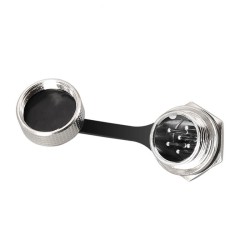 GX16-6 Pin Aviation Connector IP67 Waterproof Male Socket Back Mount Solder Type For Cable