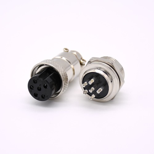 GX16 6 Pin Connector Standard Type Straight Female Pulg to Male Socket Front Bulkhead Solder Type For Cable GX16 6 Pin Connector Standard Type Straight Female Pulg to Male Socket Front Bulkhead Solder Type For Cable