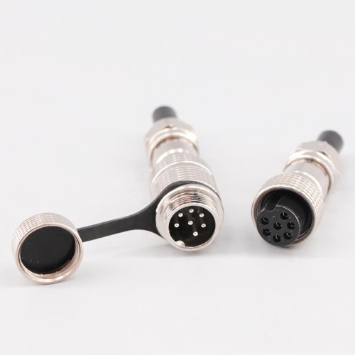 GX16 7 Pin Male Female Docking Cable Connector Straight Metal Circular Connector IP67 Waterproof