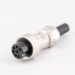 GX16 7 Pin Male Female Docking Cable Connector Straight Metal Circular Connector IP67 Waterproof