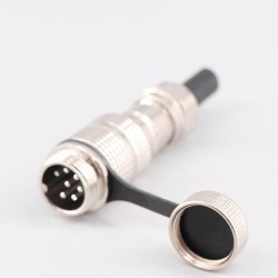 GX16 7 Pin Male Female Docking Cable Connector Straight Metal Circular Connector IP67 Waterproof