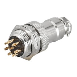 GX16 8 Pin Connector Reverse Straight Male Plug and Female Socket Back Mount Solder Type for Cable