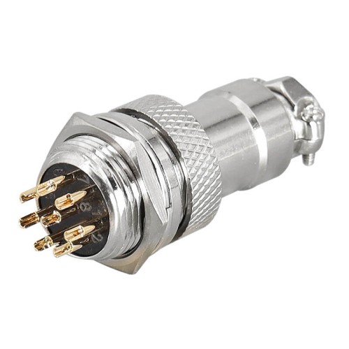 GX16 8 Pin Connector Reverse Straight Male Plug and Female Socket Back Mount Solder Type for Cable GX16 8 Pin Connector Reverse Straight Male Plug and Female Socket Back Mount Solder Type for Cable