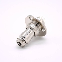 GX16 8 Pin Connector Standard Type Straight Female Pulg to Male Socket Flange Mounting Solder Cup For Cable