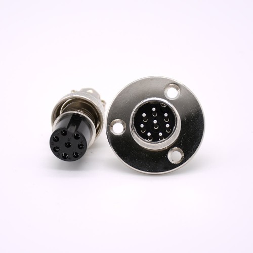 GX16 8 Pin Connector Standard Type Straight Female Pulg to Male Socket Flange Mounting Solder Cup For Cable GX16 8 Pin Connector Standard Type Straight Female Pulg to Male Socket Flange Mounting Solder Cup For Cable
