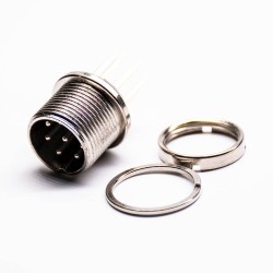 GX16 8 Pin Connector Straight Standard Type Male Socket Frount Bulkhead PCB Mount