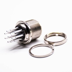 GX16 8 Pin Connector Straight Standard Type Male Socket Frount Bulkhead PCB Mount
