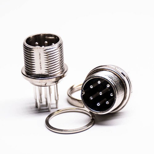 GX16 8 Pin Connector Straight Standard Type Male Socket Frount Bulkhead PCB Mount GX16 8 Pin Connector Straight Standard Type Male Socket Frount Bulkhead PCB Mount
