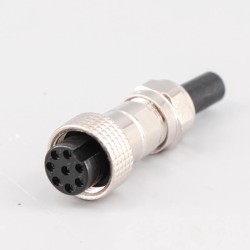 GX16 8 Pin Male and Female Docking Cable Connector Straight Metal Circular Connector IP67 Waterproof